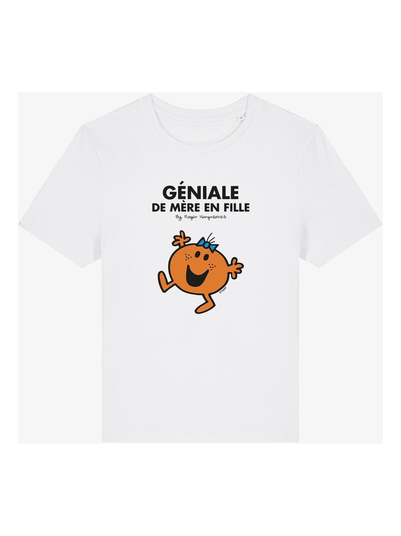 T-shirt Femme - GÉNIALE DE MÈRE EN FILLE Blanc - Kiabi