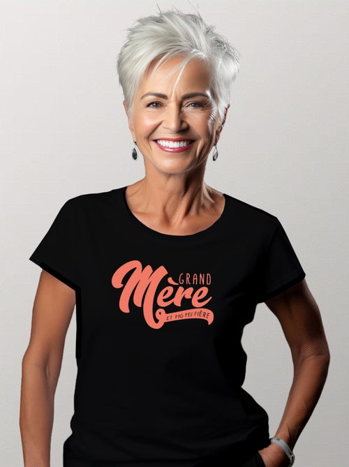 T-shirt Femme - GRAND MÈRE ET PAS PEU FIÈRE - Kiabi