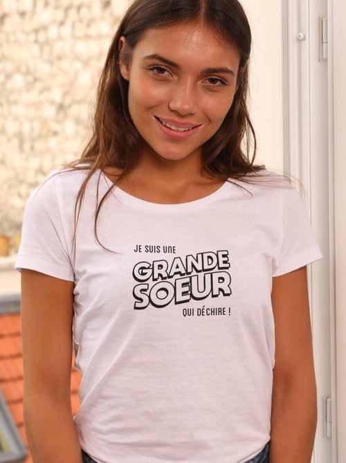 T-shirt Femme - GRANDE SŒUR QUI DECHIRE - Kiabi