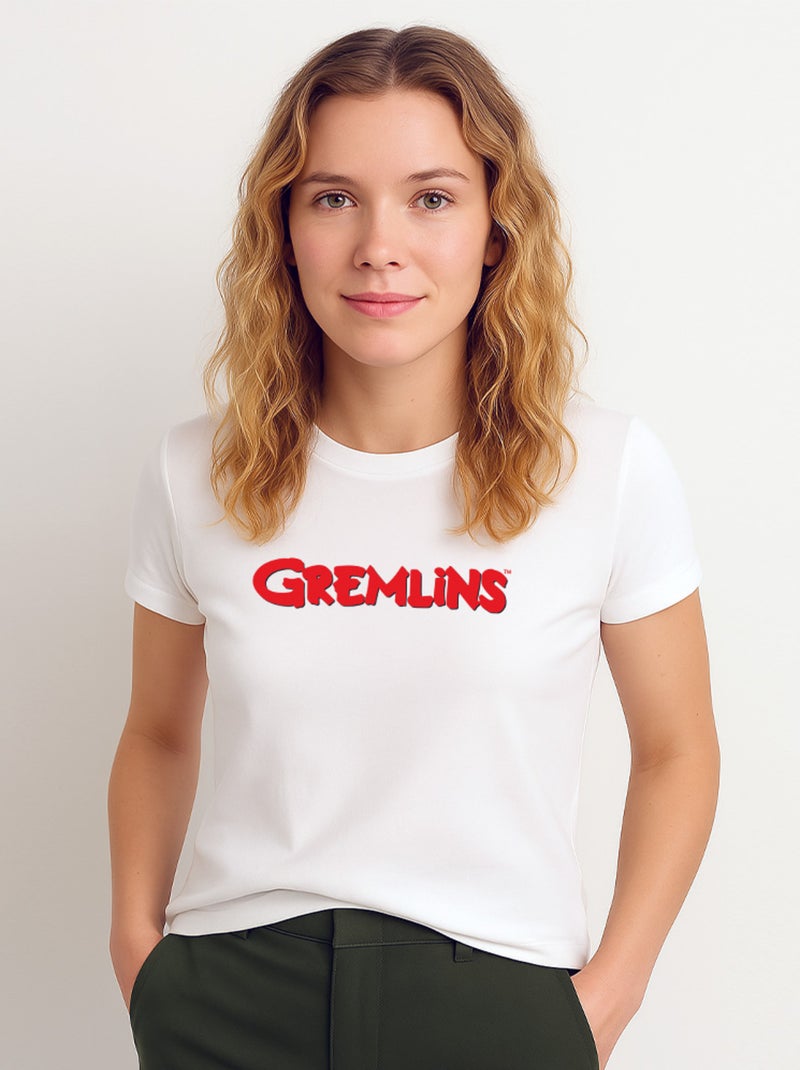 T-shirt Femme - GREMLINS LOGO Blanc - Kiabi