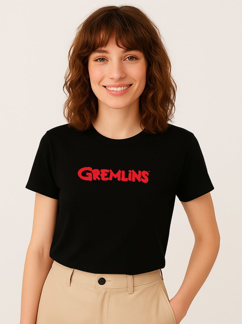 T-shirt Femme - GREMLINS LOGO Noir - Kiabi