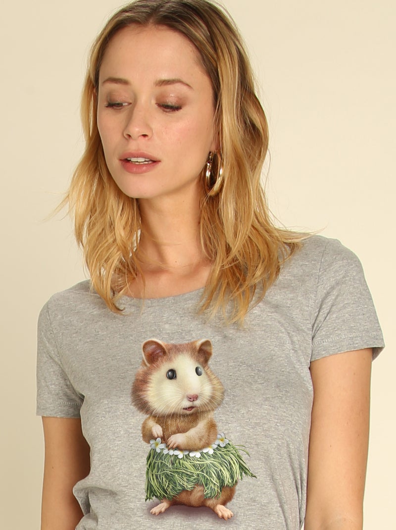 T-shirt Femme - HAMSTER HULA Gris chiné - Kiabi