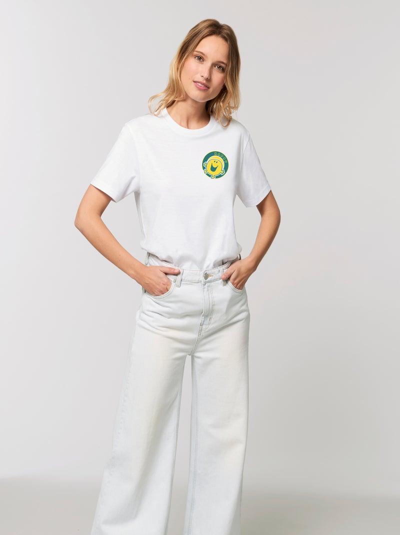 T-shirt Femme - HAPPY COEUR Blanc - Kiabi