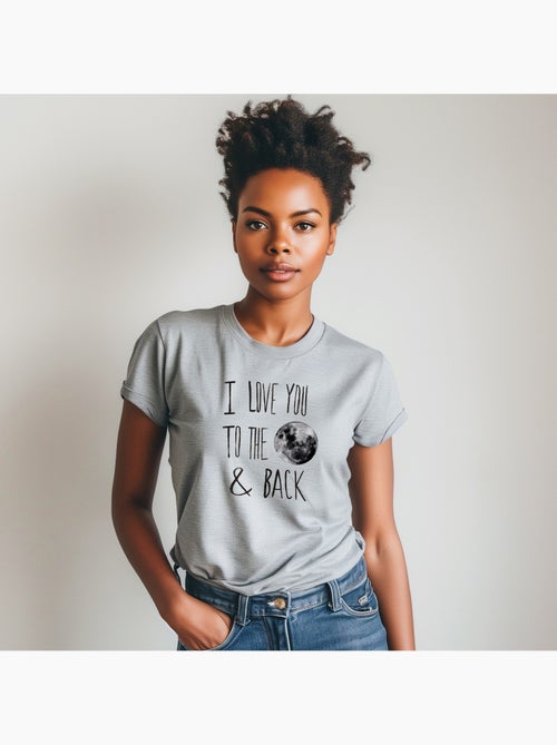 T-shirt Femme - I LOVE YOU TO THE MOON - Kiabi