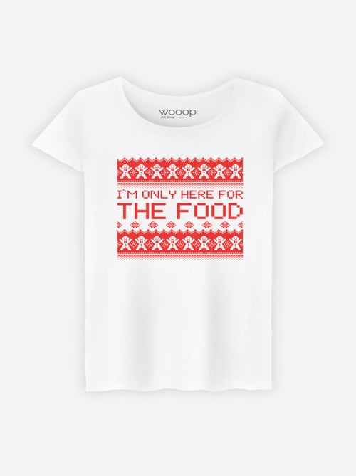 T-shirt Femme - I M ONLY HERE FOR THE FOOD - Kiabi