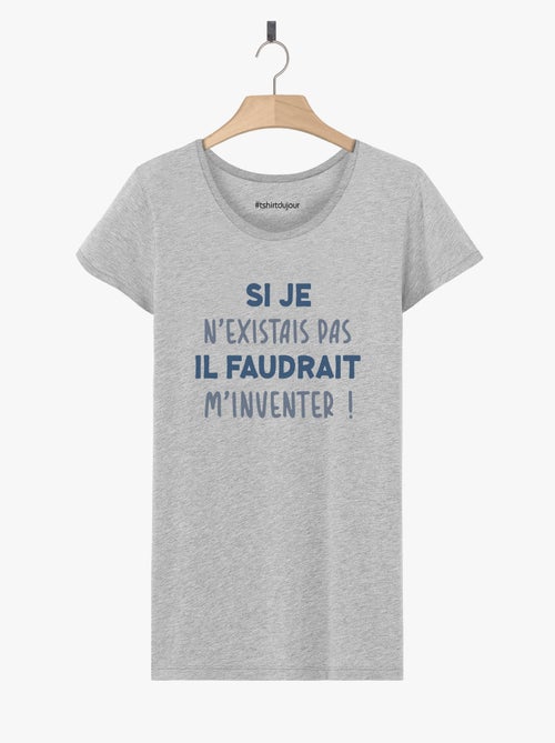 T-shirt Femme - IL FAUDRAIT M'INVENTER - Kiabi