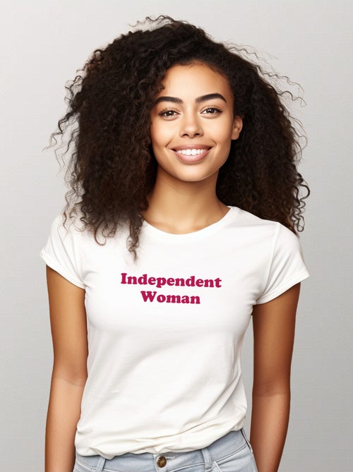 T-shirt Femme - INDEPENDENT WOMAN PINK - Kiabi