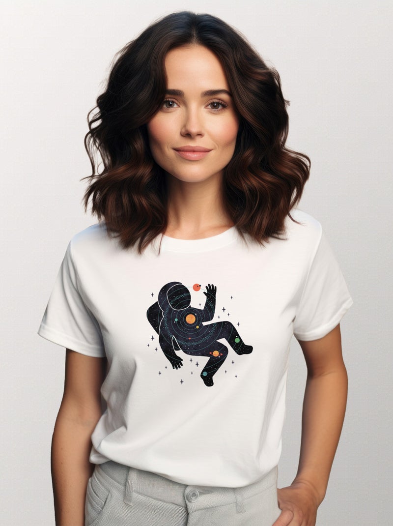 T-shirt Femme - INNER SPACE Blanc - Kiabi