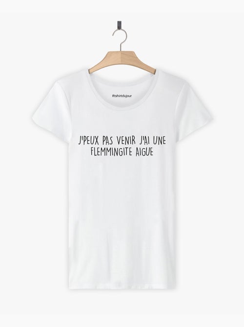 T-shirt Femme - J'AI UNE FLEMMINGITE AIGUE - Kiabi