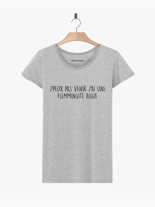 T-shirt Femme - J'AI UNE FLEMMINGITE AIGUE - Kiabi