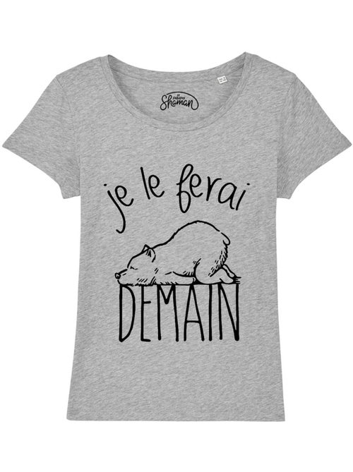 T-shirt Femme - JE LE FERAI DEMAIN - Kiabi