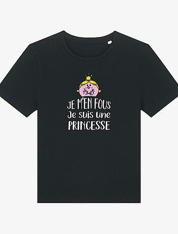 T-shirt Femme - JE M EN FOUS JE SUIS UNE PRINCESSE