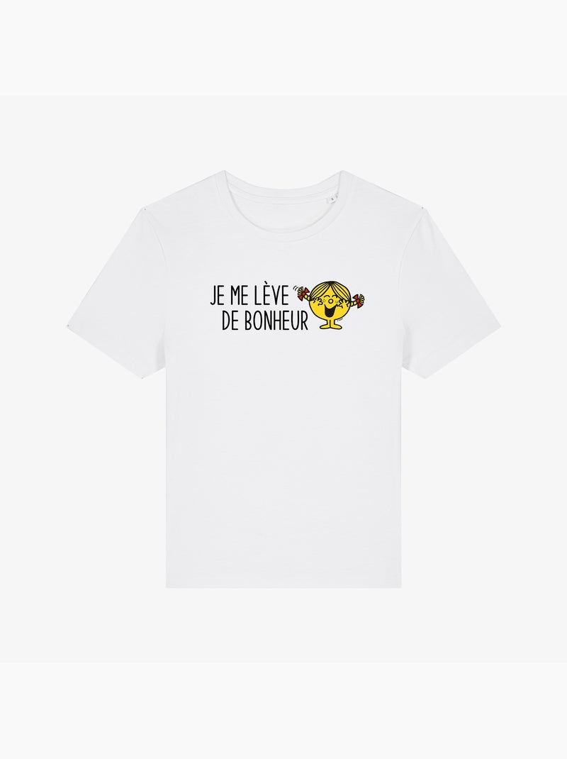 T-shirt Femme - JE ME LEVE DE BONHEUR Blanc - Kiabi