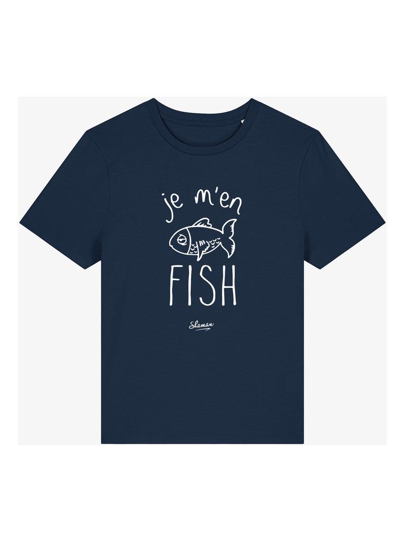 T-shirt Femme - JE M'EN FISH Bleu marine - Kiabi
