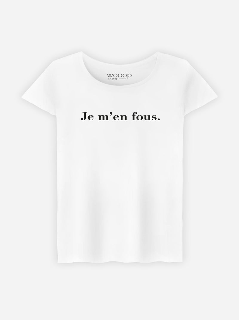 T-shirt Femme - JE M'EN FOUS Blanc - Kiabi