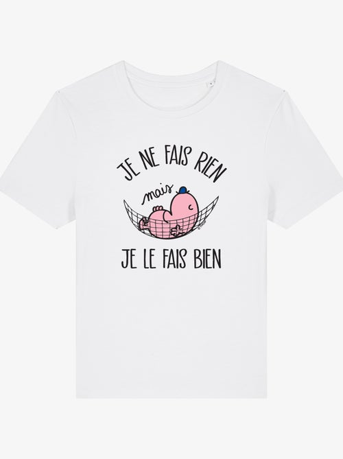 T-shirt Femme - JE NE FAIS RIEN MAIS JE LE FAIS BIEN - Kiabi