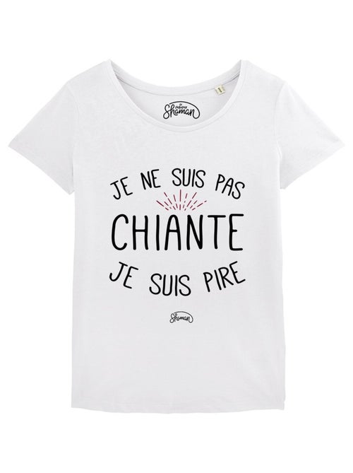 T-shirt Femme - JE NE SUIS PAS CHIANTE JE SUIS PIRE - Kiabi