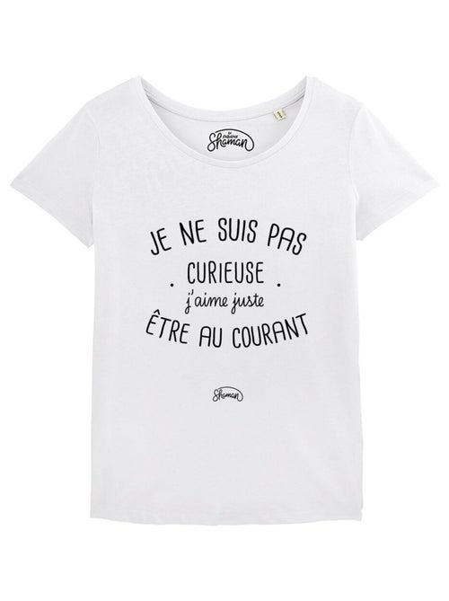 T-shirt Femme - JE NE SUIS PAS CURIEUSE - Kiabi