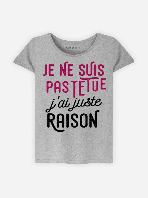 T-shirt Femme - JE NE SUIS PAS TETUE - Kiabi
