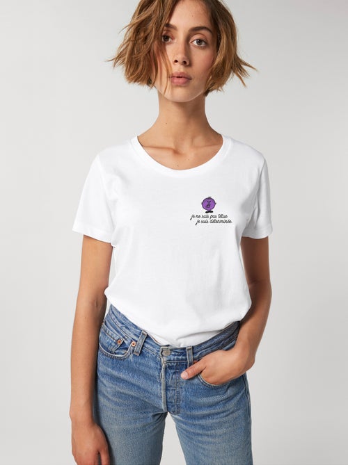 T-shirt Femme - JE NE SUIS PAS TETUE JE SUIS DETERMINEE COEUR - Kiabi