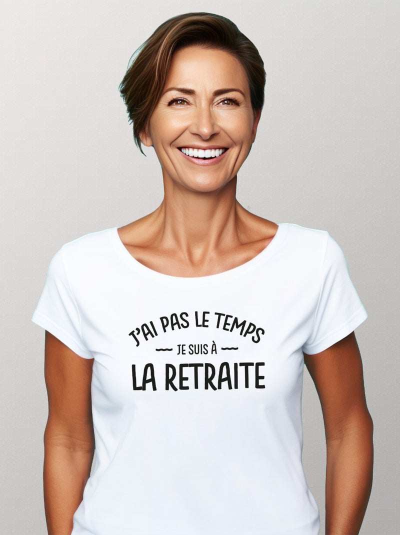 T-shirt Femme - JE SUIS A LA RETRAITE Blanc - Kiabi