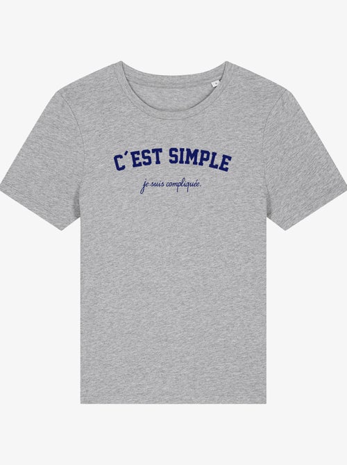 T-shirt Femme - JE SUIS COMPLIQUEE - Kiabi