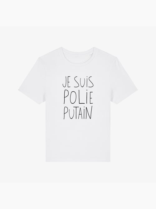 T-shirt Femme - JE SUIS POLIE - Kiabi