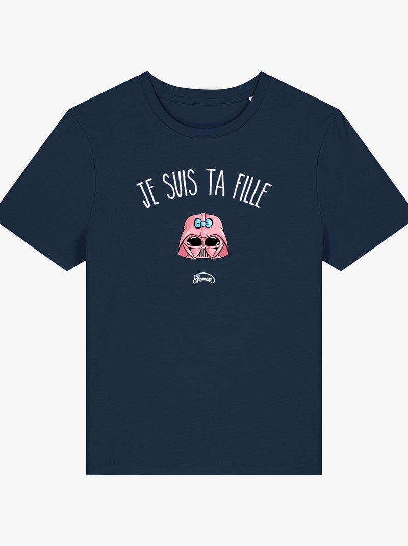 T-shirt Femme - JE SUIS TA FILLE Bleu marine - Kiabi