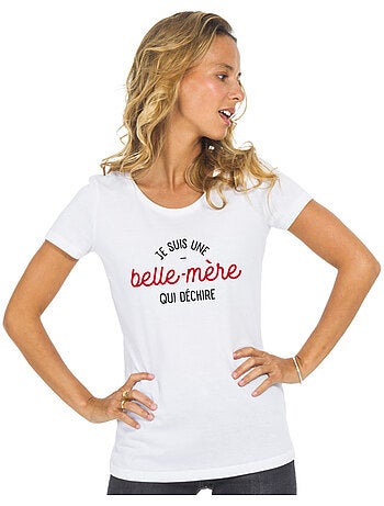 T-shirt Femme - JE SUIS UNE BELLE-MÈRE QUI DÉCHIRE