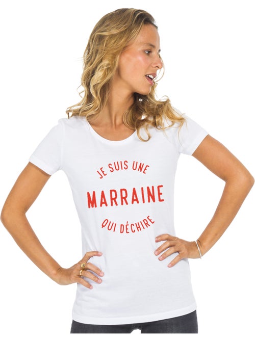 T-shirt Femme - JE SUIS UNE MARRAINE QUI DÉCHIRE 2 MPT - Kiabi
