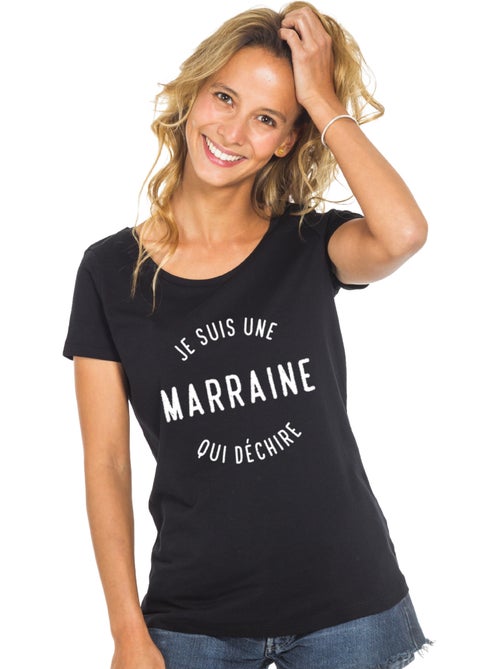 T-shirt Femme - JE SUIS UNE MARRAINE QUI DÉCHIRE 2 MPT - Kiabi