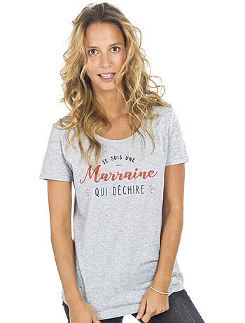 T-shirt femme - je suis une marraine qui déchire