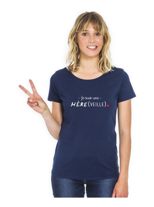 T-shirt Femme - JE SUIS UNE MERE VEILLE - Kiabi