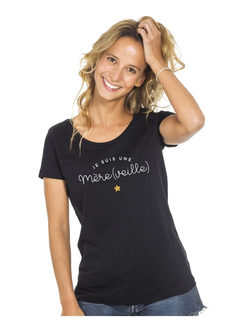 T-shirt Femme - JE SUIS UNE MERE VEILLE - Kiabi