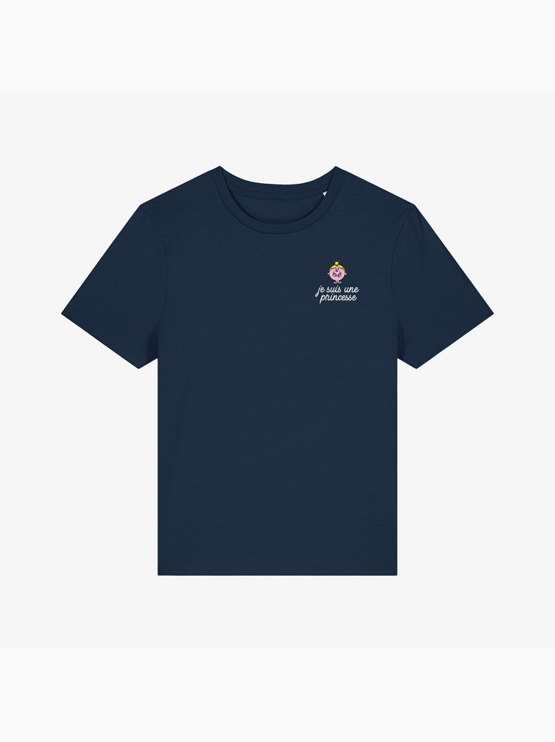 T-shirt Femme - JE SUIS UNE PRINCESSE COEUR Bleu marine - Kiabi