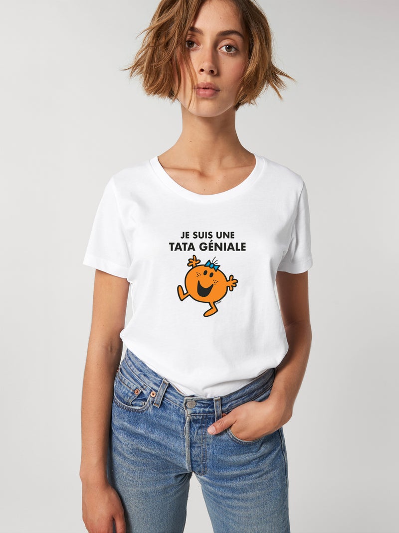 T-shirt Femme - JE SUIS UNE TATA GENIALE Blanc - Kiabi