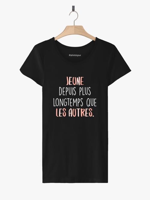 T-shirt Femme - JEUNE DEPUIS PLUS LONGTEMPS ROSE - Kiabi