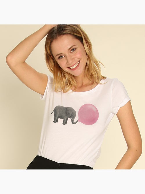 T-shirt Femme - JUMBO BUBBLE GUM - Kiabi