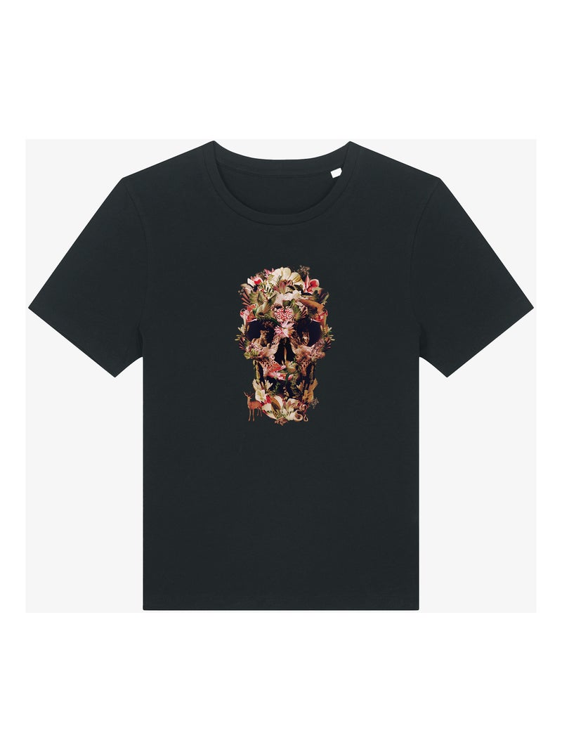T-shirt Femme - JUNGLE SKULL Noir - Kiabi