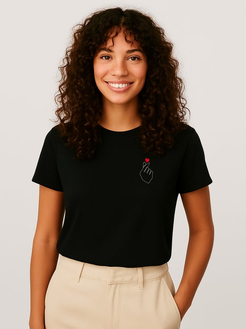 T-shirt Femme - K LOVE CŒUR - Kiabi