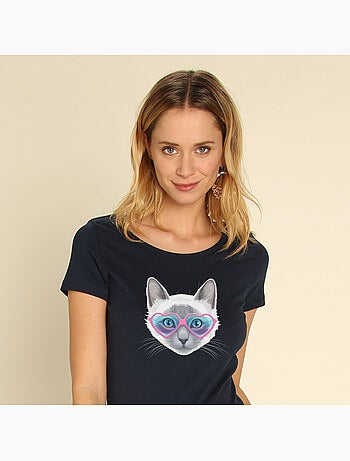 T-shirt Femme - KITTY SUNGLASSES