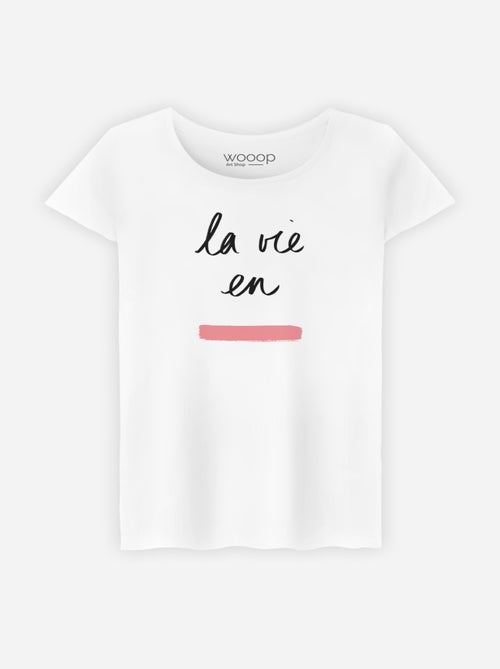 T-shirt Femme - LA VIE EN ROSE - Kiabi