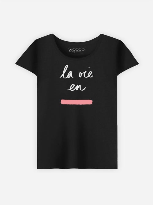 T-shirt Femme - LA VIE EN ROSE - Kiabi