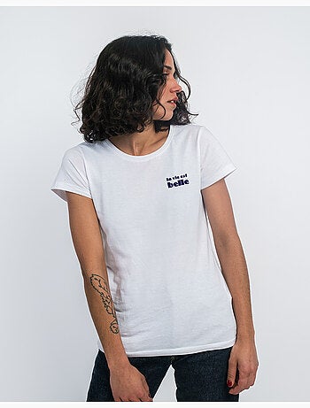T-shirt Femme - LA VIE EST BELLE CŒUR