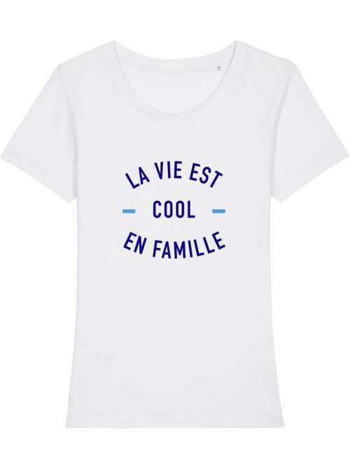T-shirt Femme - LA VIE EST COOL EN FAMILLE - Kiabi
