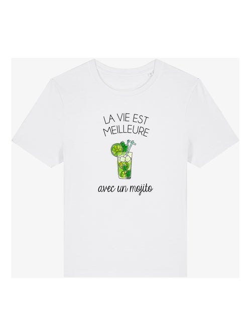 T-shirt Femme - LA VIE EST MEILLEURE AVEC UN MOJITO - Kiabi