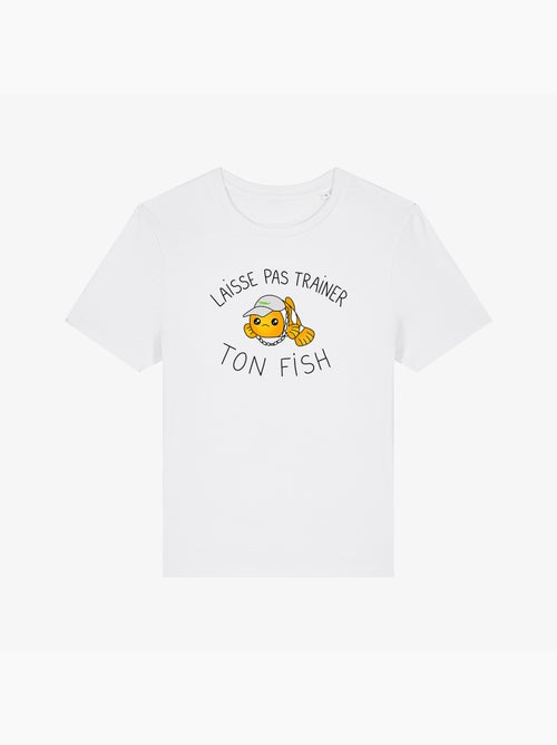 T-shirt Femme - LAISSE PAS TRAINER TON FISH - Kiabi