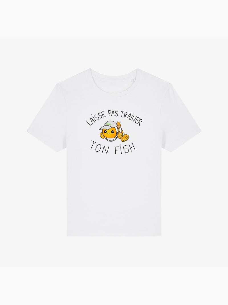 T-shirt Femme - LAISSE PAS TRAINER TON FISH Blanc - Kiabi