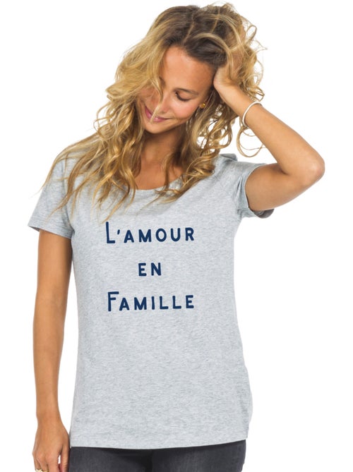 T-shirt Femme - L'AMOUR EN FAMILLE WAF - Kiabi