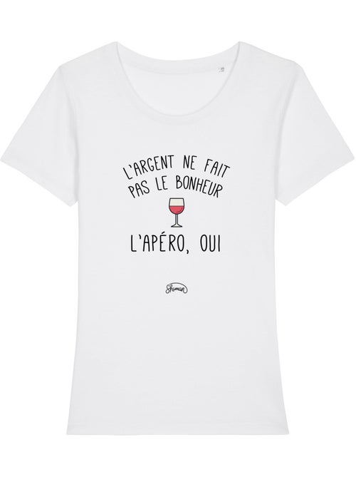 T-shirt Femme - L'ARGENT NE FAIT PAS LE BONHEUR, L'APÉRO OUI - Kiabi
